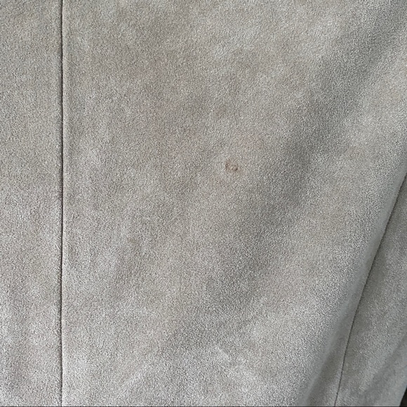 Calvin Klein Gray Fringe Suede Jacket - Picture 7 of 7